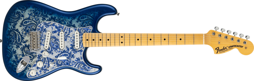 限定版日产 Stratocaster® 靛蓝佩斯利电吉他