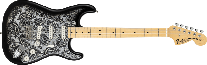 限定版日产 Stratocaster® 黑色佩斯利电吉他