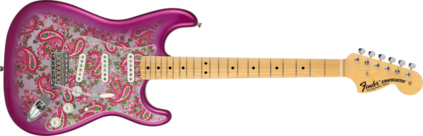 限定版日产 Stratocaster® 粉色佩斯利电吉他