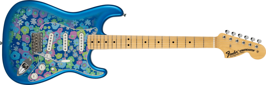 限定版日产 Stratocaster® 蓝色花朵电吉他